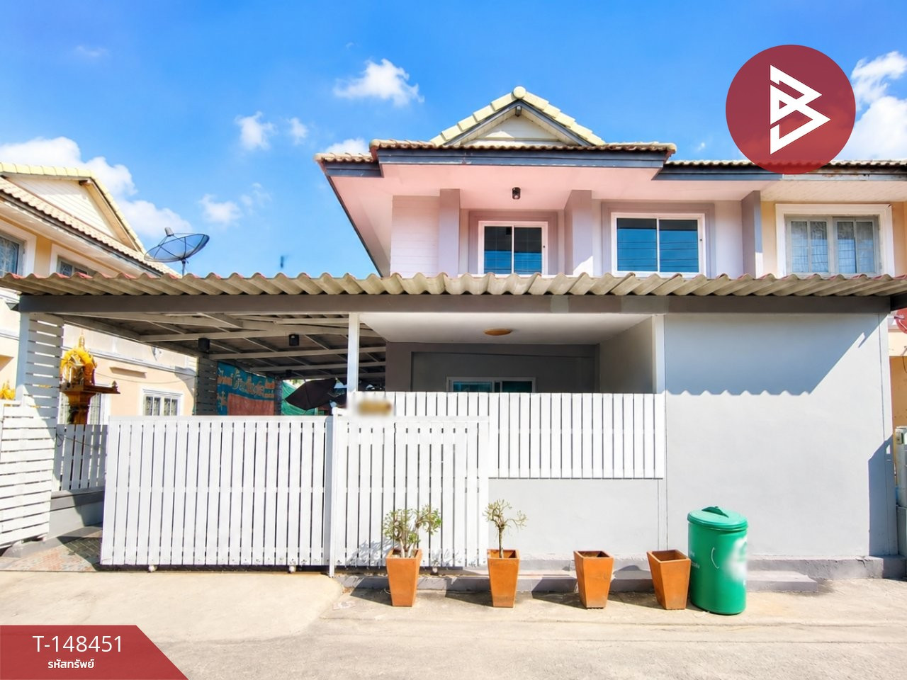 Townhouse for sale Pruksa Village 15, Bang Phli-Tamru, Samut Prakan, ready to move in.