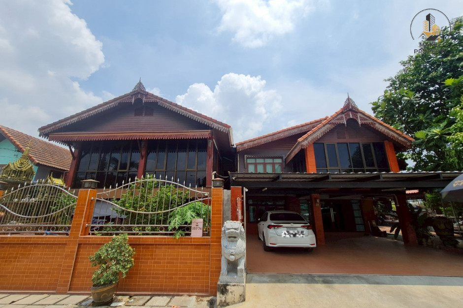 Single house for sale, Thai style house, Baan Suan Kao Saen project. Lanna style house House next to the waterfront Shady atmosphere Good location, convenient travel – รูปที่ 2