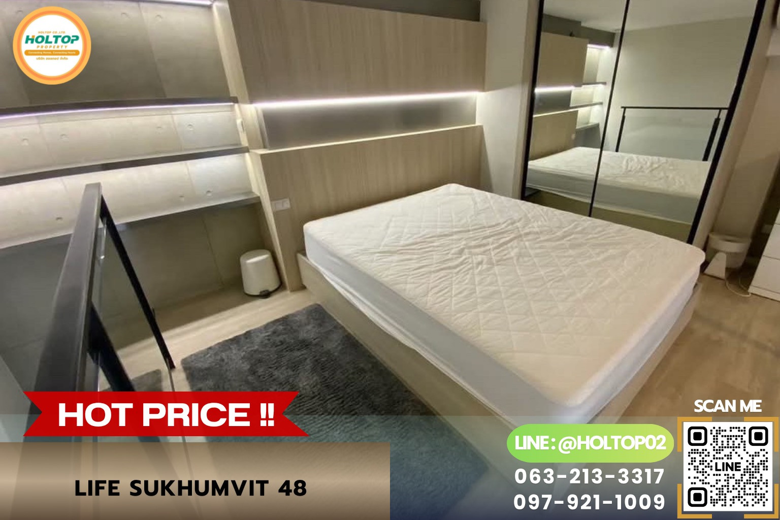 #MN025609 ให้เช่าคอนโด Life Sukhumvit 48 #MN025609 ให้เช่าคอนโด Life Sukhumvit 48