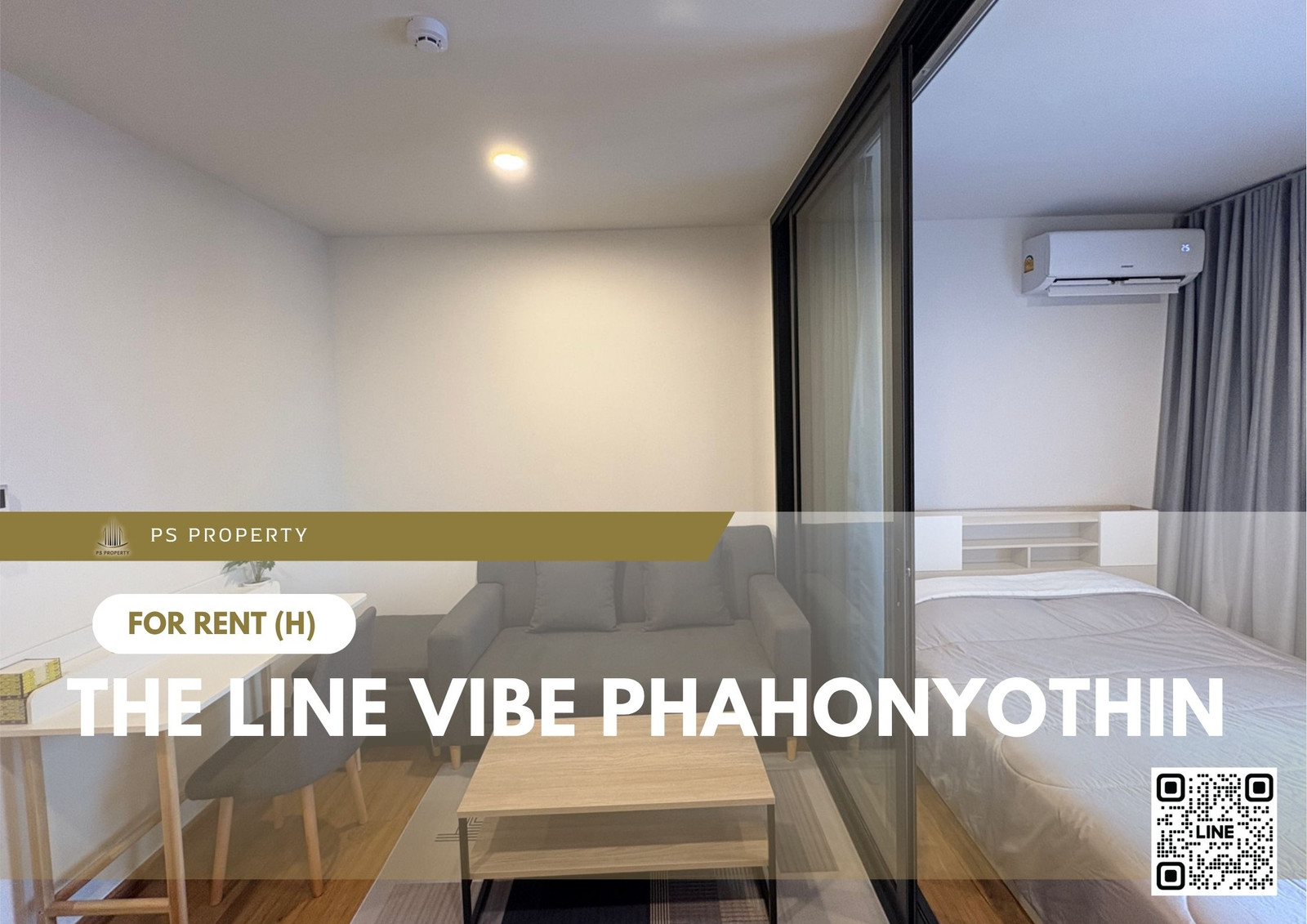 ให้เช่า ✨ THE LINE VIBE Phahonyothin ✨ เฟอร์นิเจอร์ และ เครื่องใช้ไฟฟ้าครบ ตรงข้ามเซ็นทรัลลาดพร้าว