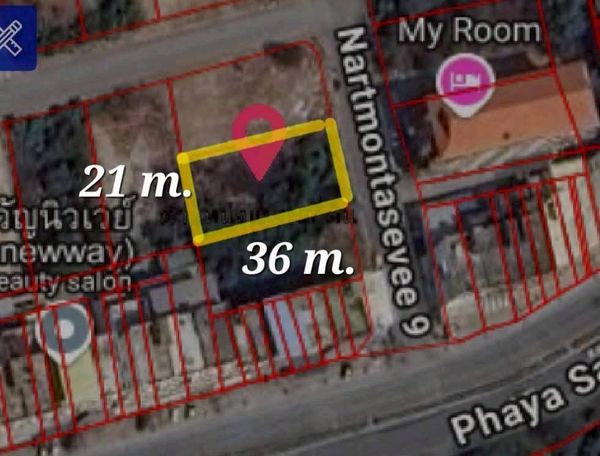 Empty land for sale, Samet Subdistrict, Chonburi, near Central Chonburi ✅️