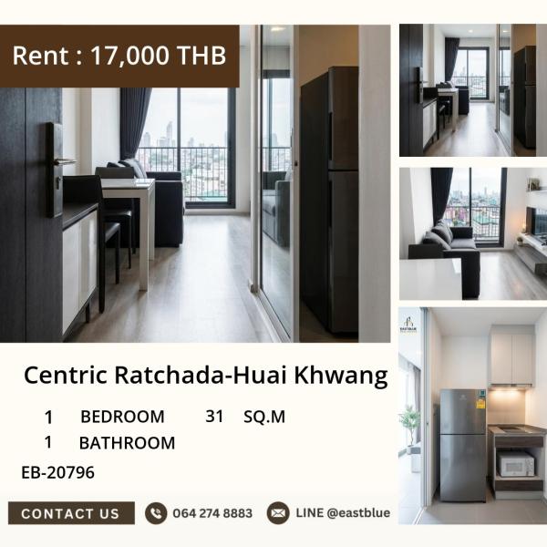 19/08/2026, 🏙️ Rent This Chic 1-Bed Condo @ Centric Ratchada-Huai Khwang! 💫
EB-20796 | 31 sqm | 17,000 THB/mth 0642748883