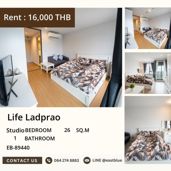 05/10/2026, 🏢 Studio Condo, 26 sqm - Live at Life Ladprao for ฿16,000/month 0642748883