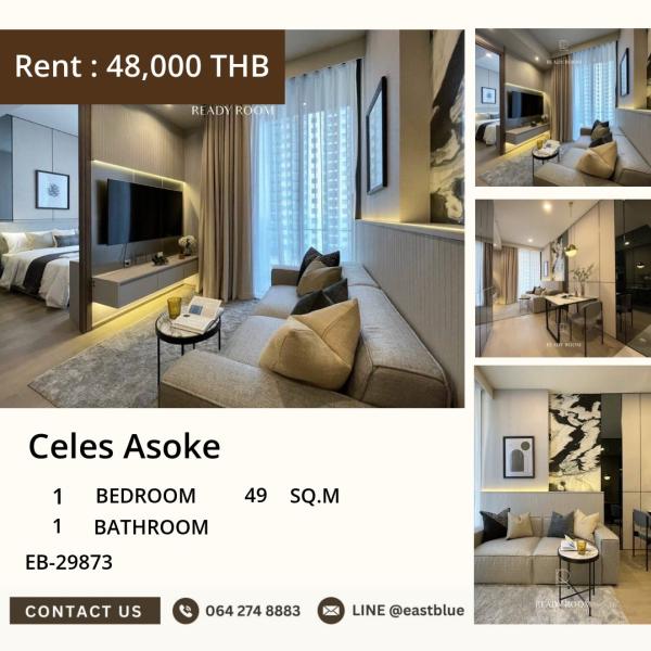 15/10/2026, 🌇 Exquisite 1-Bed Condo at Celes Asoke - Prime Asoke Location! 0642748883