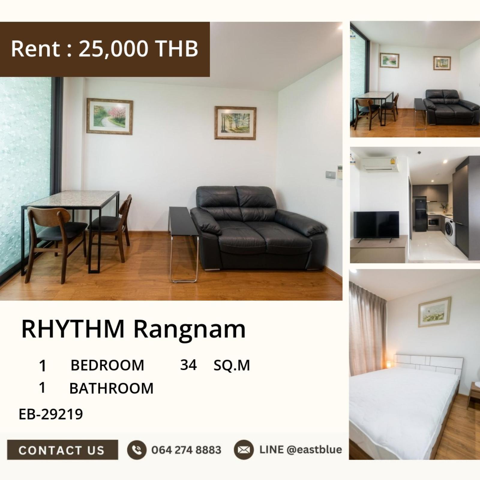 19/08/2026, 🏢 Rhythm Rangnam Condo - 1 Bed 34 sqm Only 25K! 💸
Located at Victory Monument, close to Center One, Century, Rajavithi Hospital. Enjoy Lobby, Pool, Gym, Separate Steam Rooms, CCTV & 24/7 Security. EB-29219 0642748883