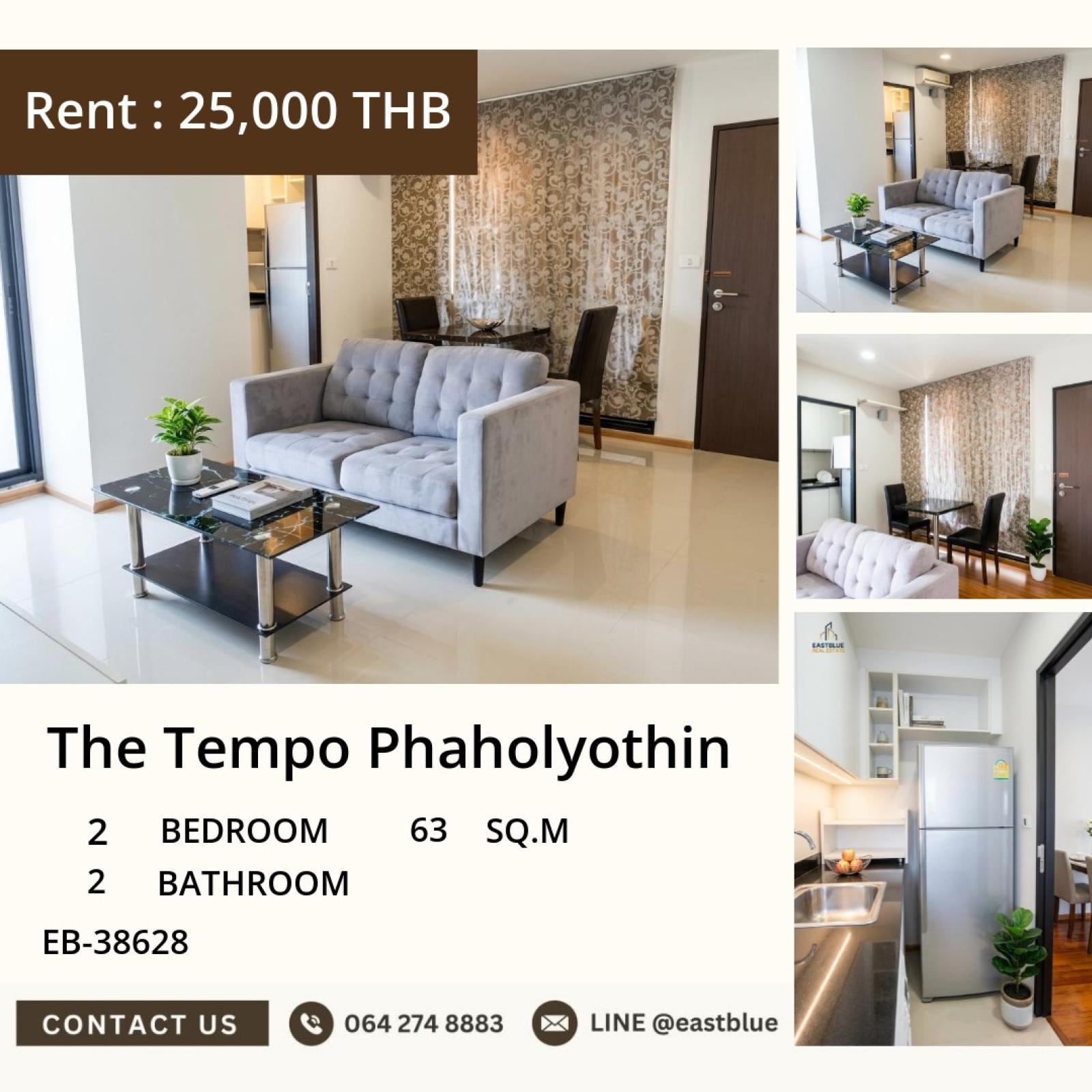 02/10/2026, ให้เช่าคอนโด The Tempo Phaholyothin 2 ห้องนอน 63 ตร.ม. 25,000 บาท 🏢 0642748883 02/10/2026, ให้เช่าคอนโด The Tempo Phaholyothin 2 ห้องนอน 63 ตร.ม. 25,000 บาท 🏢 0642748883