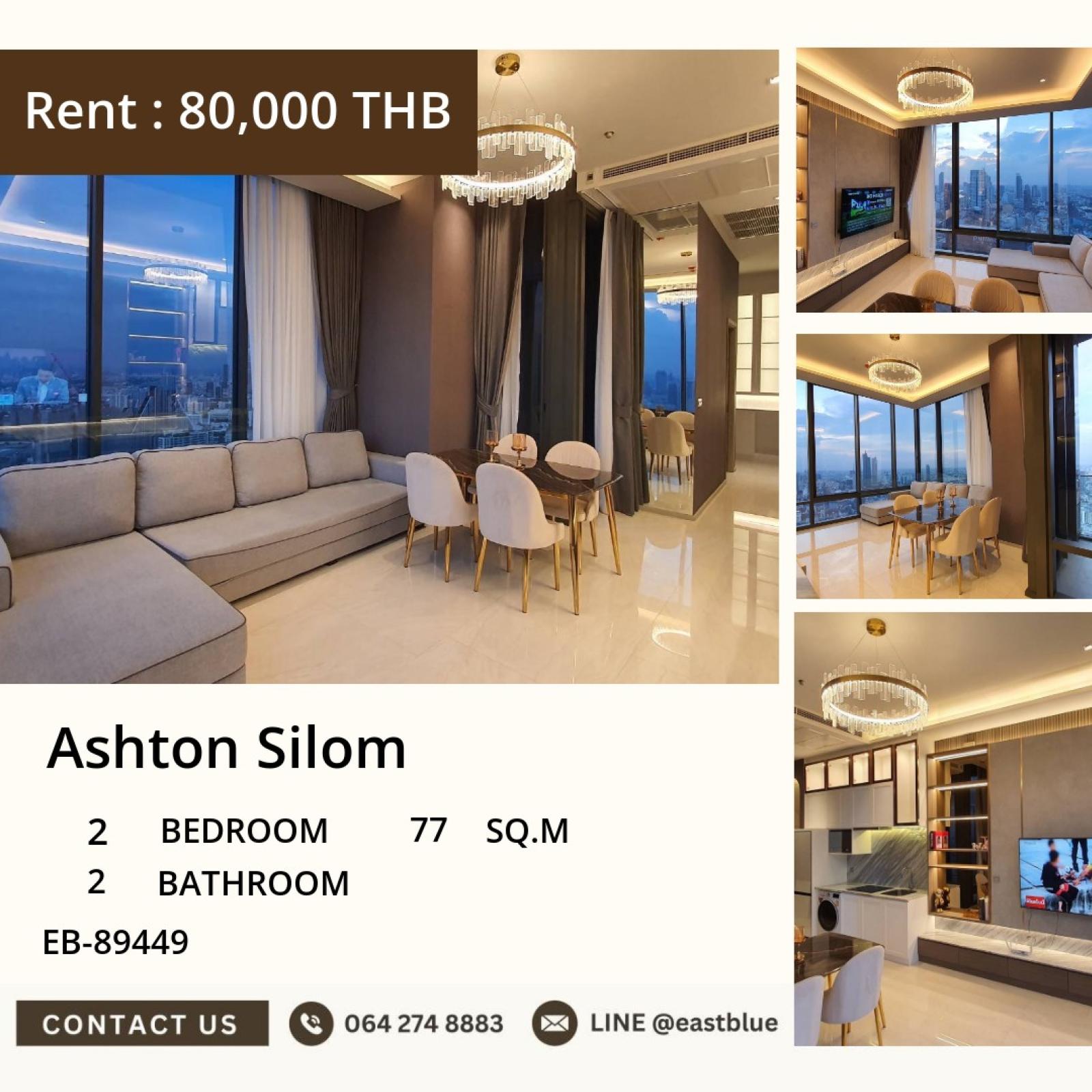 02/10/2026, 2-Bed at Ashton Silom for Rent, 80,000 THB by BTS Sala Daeng 🌆 0642748883 02/10/2026, 2-Bed at Ashton Silom for Rent, 80,000 THB by BTS Sala Daeng 🌆 0642748883