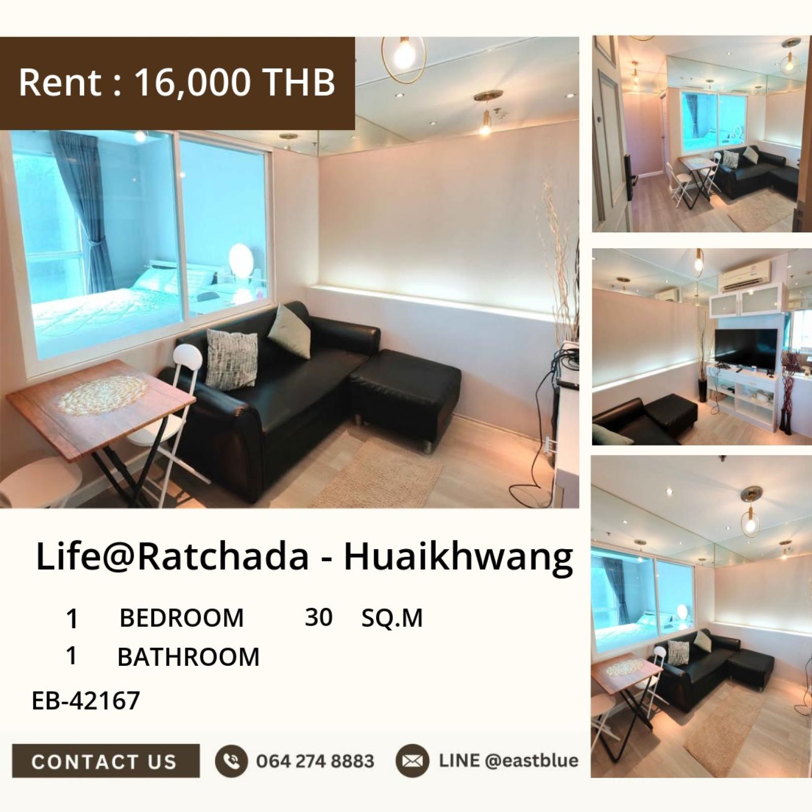 05/10/2026, For rent: Life@Ratchada condo next to Huai Khwang MRT, 1 bedroom, 16,000 Baht/month.
Comfortable living close to the city center with full amenities! 0642748883 05/10/2026, For rent: Life@Ratchada condo next to Huai Khwang MRT, 1 bedroom, 16,000 Baht/month.
Comfortable living close to the city center with full amenities! 0642748883