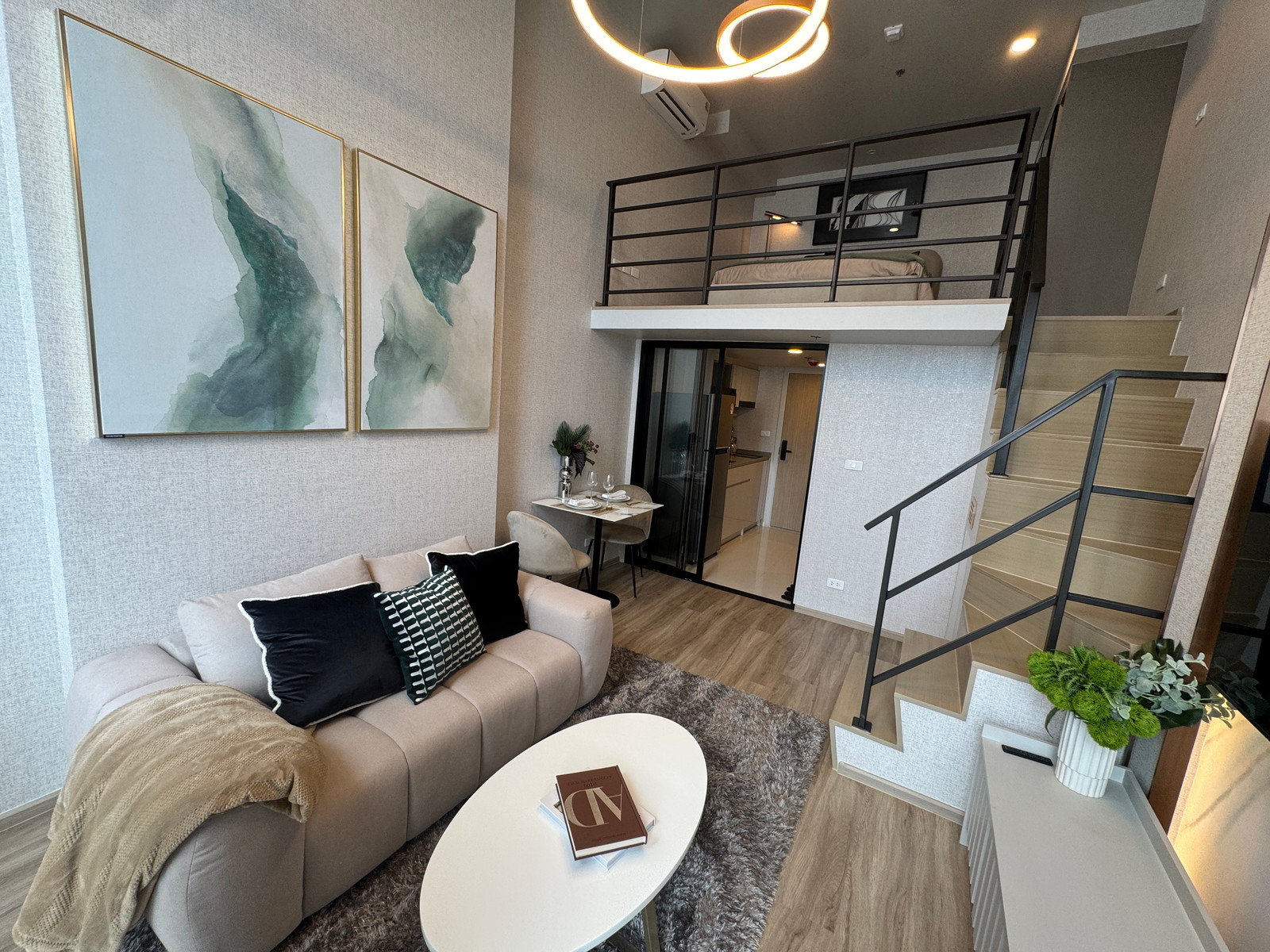 [For rent] Culture Thonglor (Sukhumvit 59) beautiful room, excellent condition, ready to move in, size 42 sq m. Duplex 1 bedroom, 1 bathroom, 22nd floor.