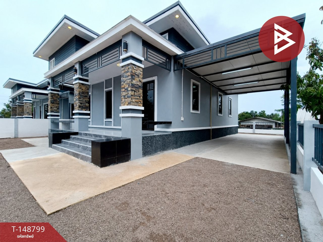 Single-storey detached house for sale, Pak Tho District, Ratchaburi Province. There are 2 houses to choose from. – รูปที่ 2