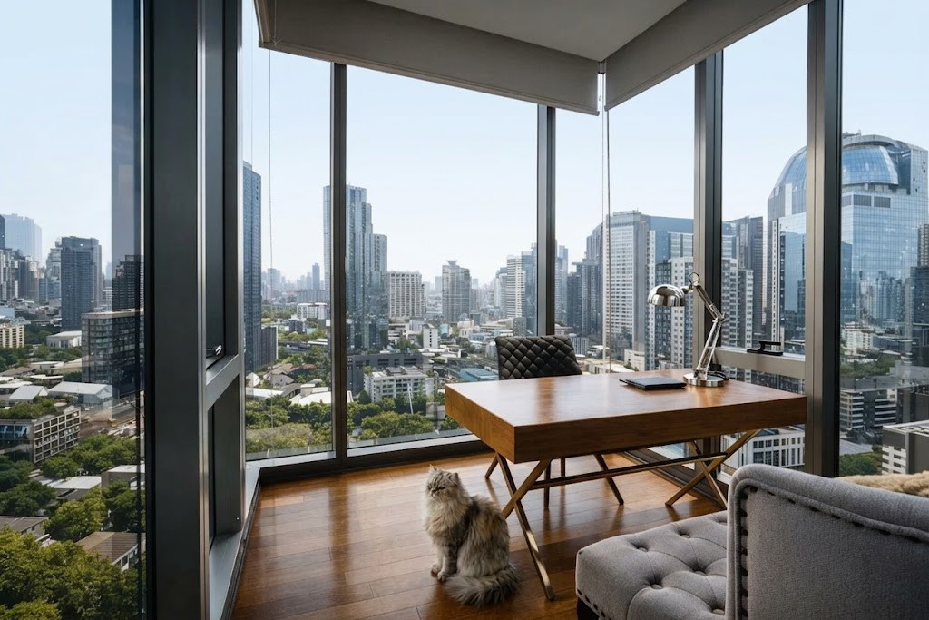 Ashton Morph 38 ชั้น 22 | 1BR + Private Glass Office | Pet-Friendly | BTS ทองหล่อ | 9.9 ลบ.