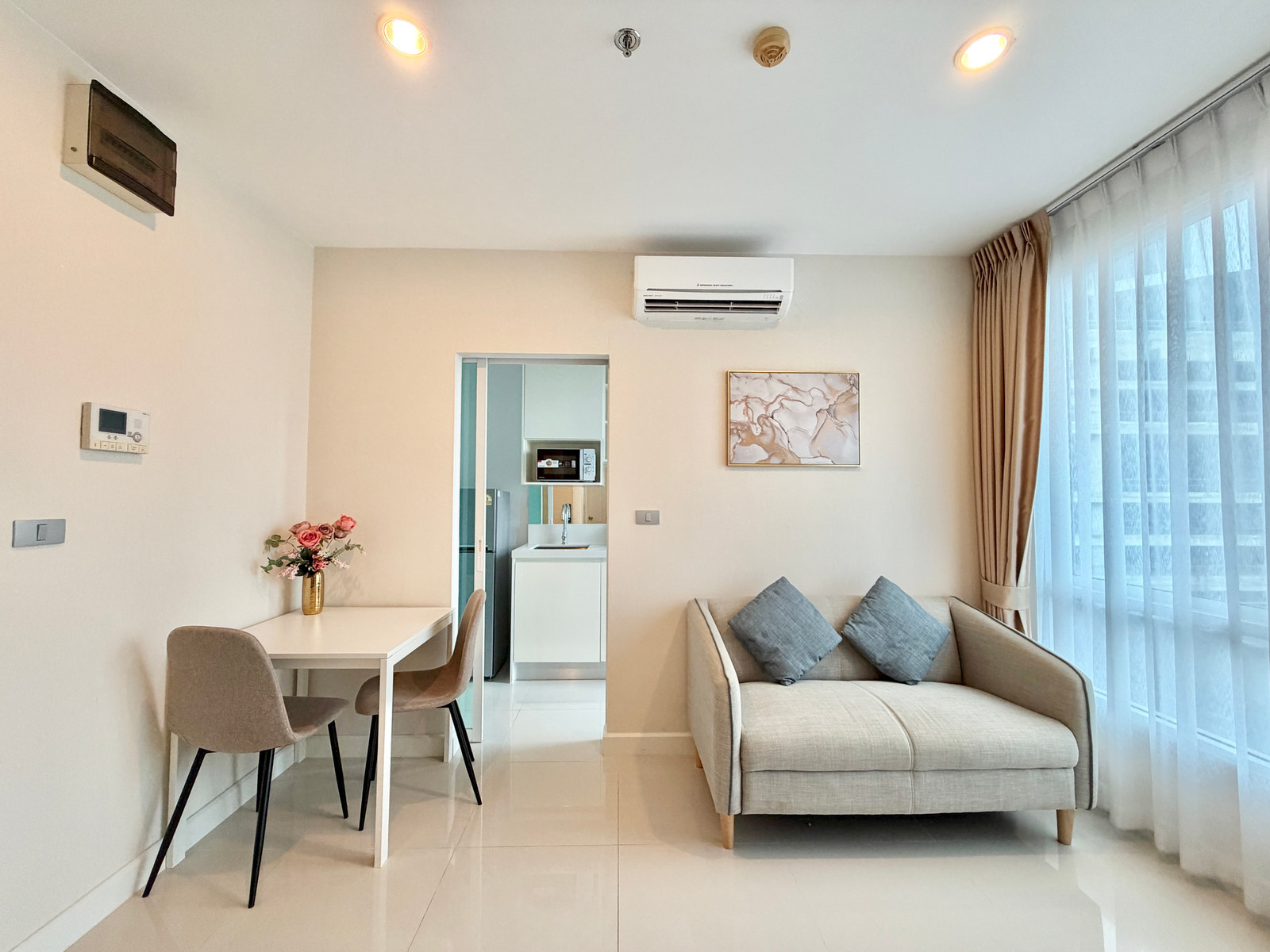 ให้เช่า 1 ห้องนอน ใกล้ BTS อุดมสุข "ห้องสวย เฟอร์ครบ ฟรีไวไฟ" โทร/ไลน์ 0867616510 The Sky Sukhumvit – รูปที่ 3