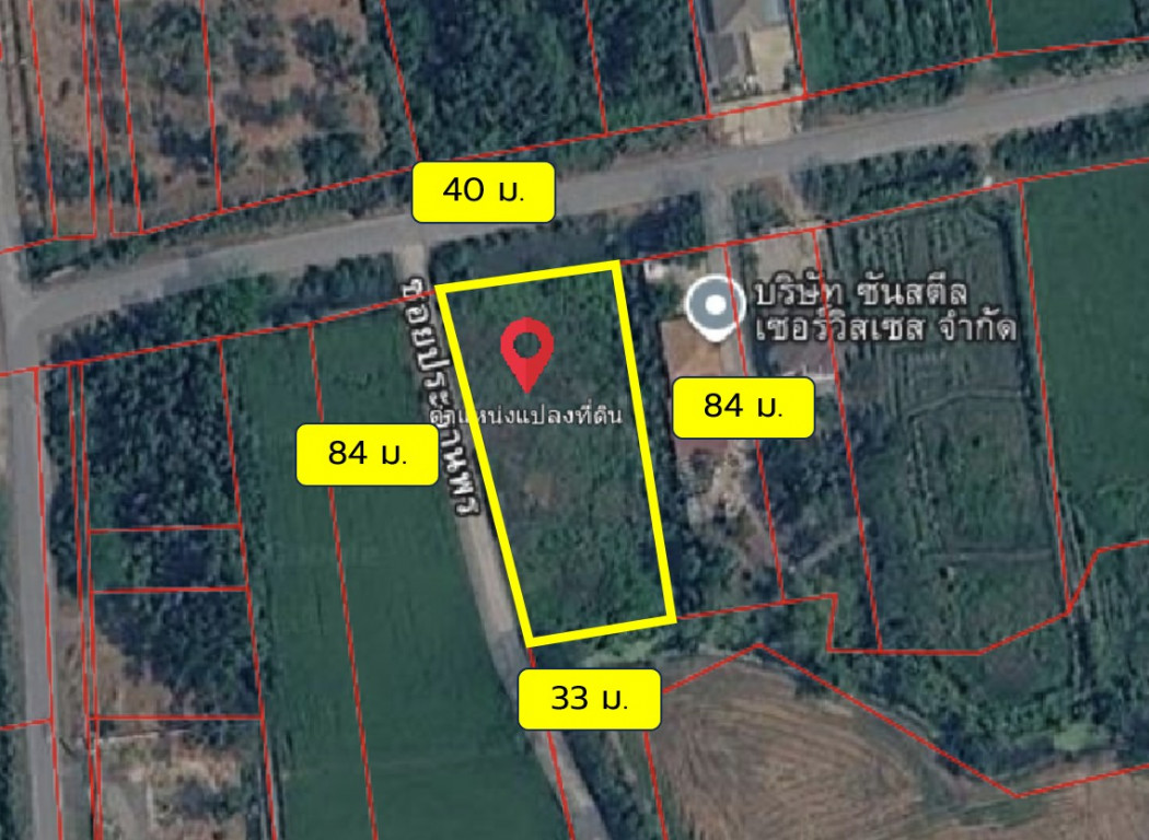Land for sale, Ban Pathum Subdistrict, Sam Khok District, Pathum Thani, 846 sq m, near Klong Prem Prachakorn Road, 650 meters DD. – รูปที่ 2