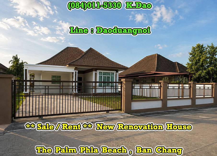 #The Palm Phla Beach, Ban Chang New Renovation House* Sale / Rent