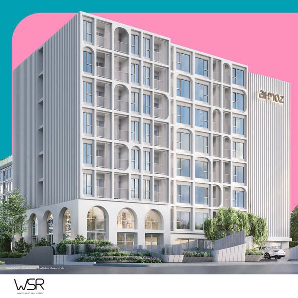atmoz serene sriracha, location near Kasetsart University, Sriracha, starting at 1.59 million baht* Studying is convenient, working is perfect, living in a resort style. Pleasant atmosphere every day. Add Line @condowsr