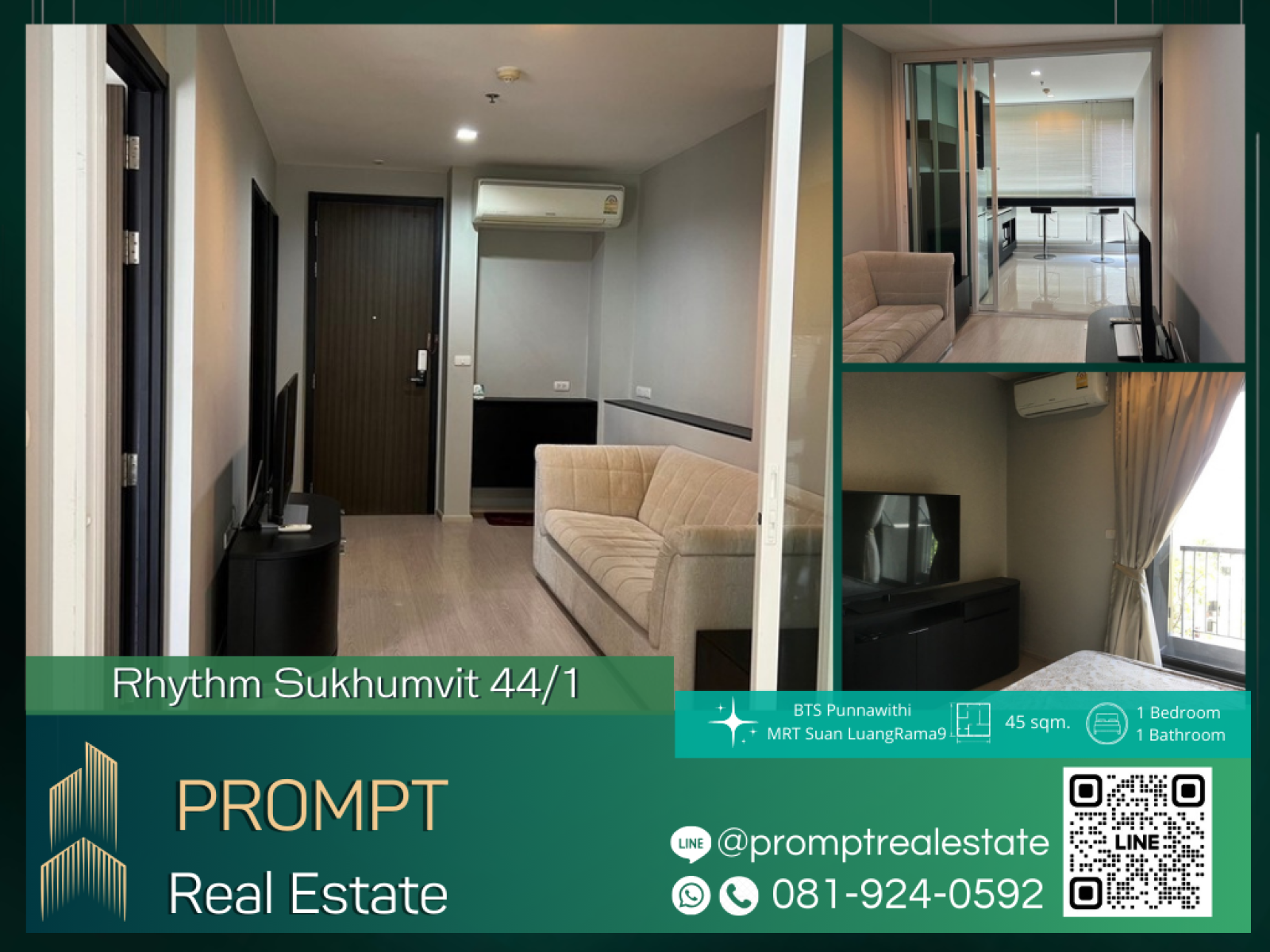 QR03823 - Rhythm Sukhumvit 44/1 :  ริทึ่ม สุขุมวิท 44/1 : Rhythm Sukhumvit 44/1 :  ริทึ่ม สุขุมวิท 44/1 - คอนโดติดบีทีเอสพระโขนง