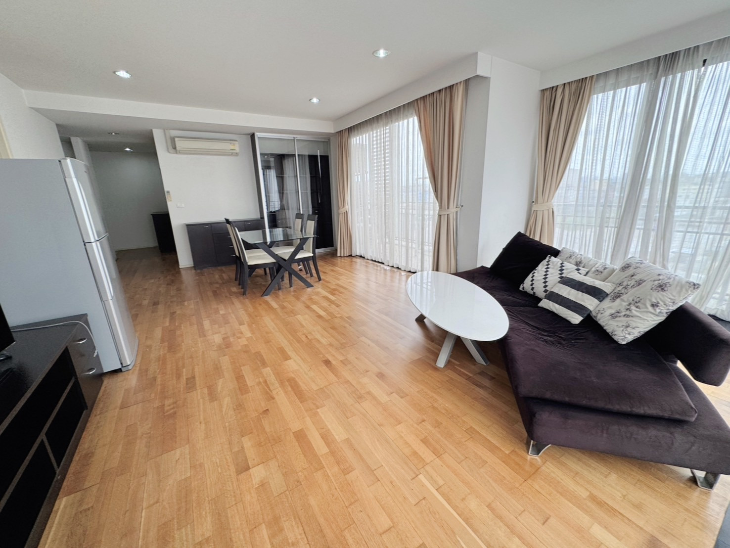 RENT !! Condo Amanta Ratchada, MRT Thailand Cultural Centre, 2 Beds, Tower 2, Fl. 6, Area 120sq.m., Rent 35,000 Baht (Corner room)