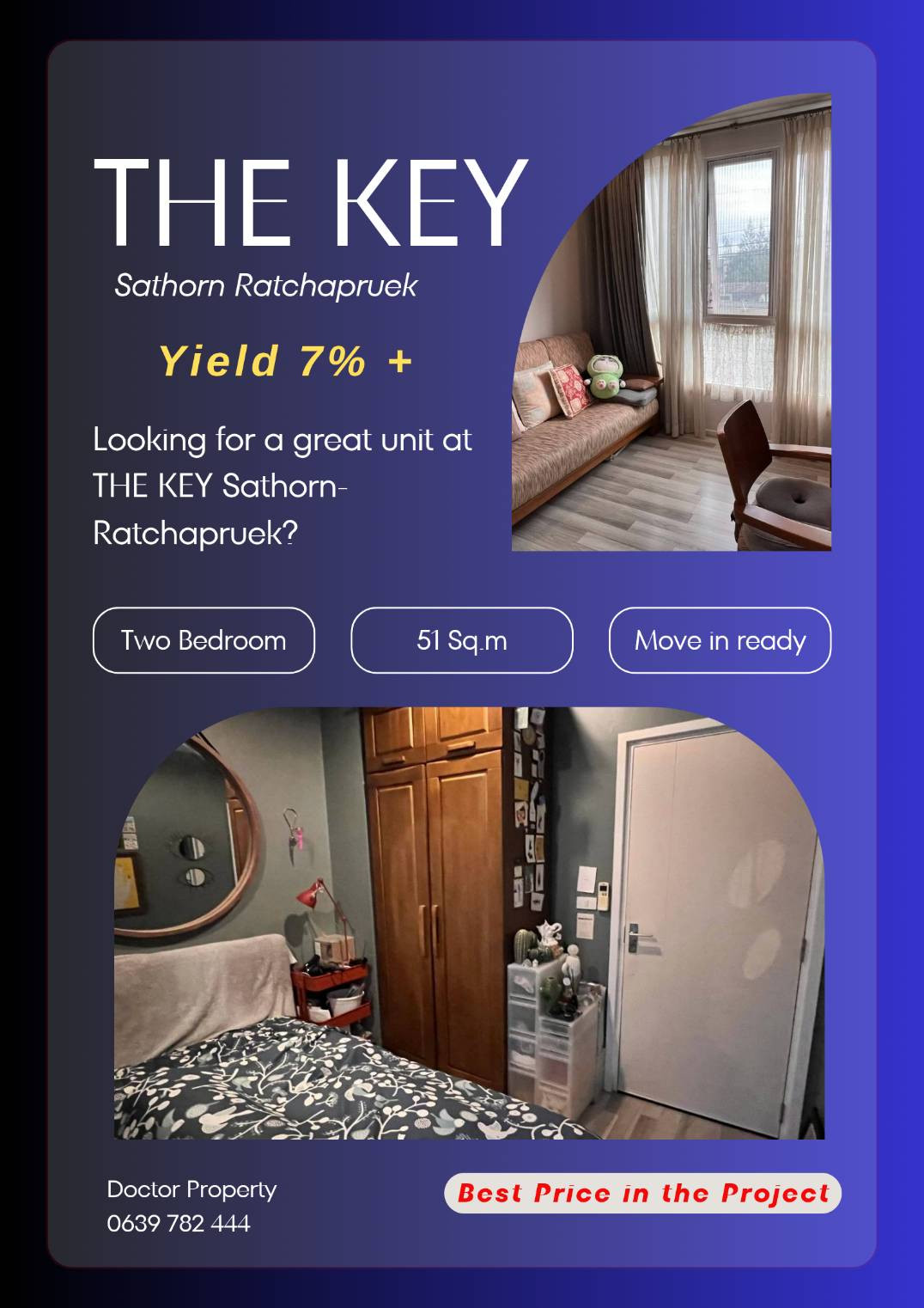 🔥 BEST PRICE IN THE PROJECT! | The Key Sathorn–Ratchapruek 🔥 2 Beds | 51 Sq.m. | Move-in Ready/ Yield 7%+ 🔥 BEST PRICE IN THE PROJECT! | The Key Sathorn–Ratchapruek 🔥 2 Beds | 51 Sq.m. | Move-in Ready/ Yield 7%+