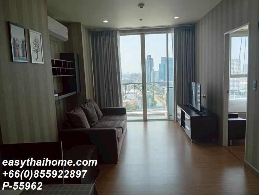 P-55962 For Rent The Complete Narathiwat | 2 Bedrooms 2 Bathrooms | River View | Fully Furnished | High Floor | Near Central Rama 3 | Ready to Move In 📞 Line ID: @easythaihome | 085-592-2897 – รูปที่ 3