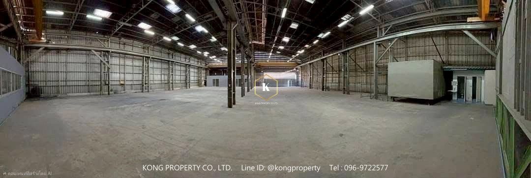 Warehouse for rent, next to Suksawat Road, Phra Pradaeng, Samut Prakan, size 2,676 sq m, with 4 sets of crane hoists. Warehouse for rent, next to Suksawat Road, Phra Pradaeng, Samut Prakan, size 2,676 sq m, with 4 sets of crane hoists.