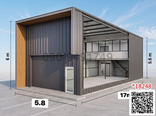 Warehouse and office for rent in the heart of the city, Lat Phrao 130, Ram 81