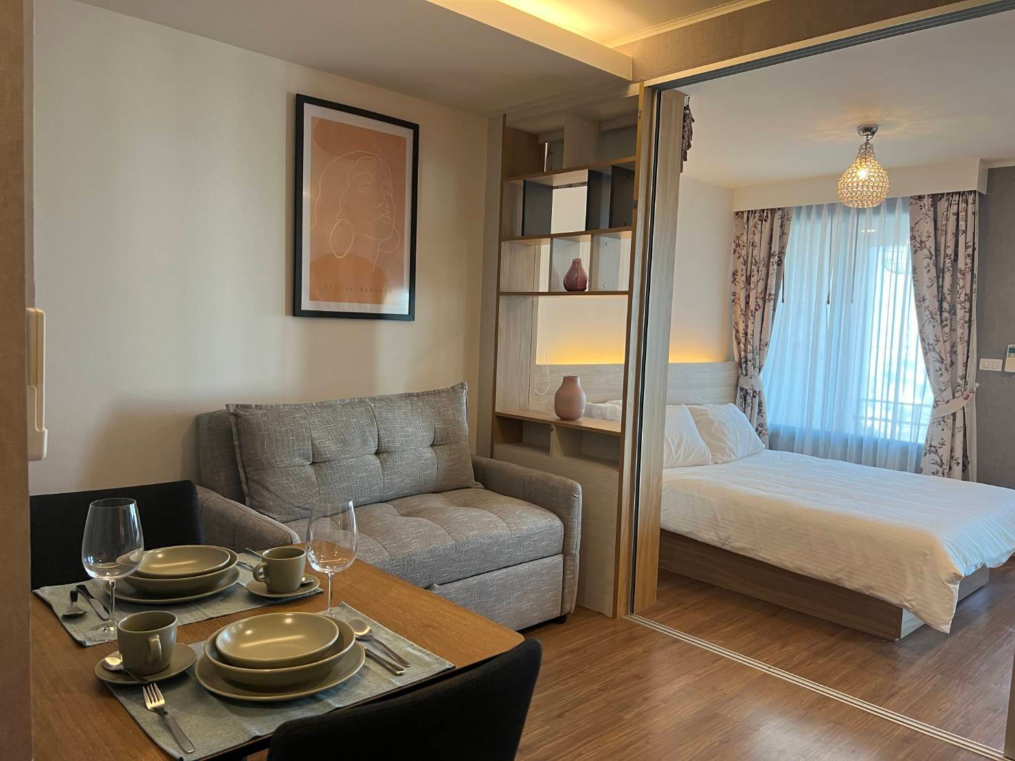FOR Rent 1  Bed ริมแม่น้ำ พร้อมเฟอร์ตกแต่ง ยู ดีไลท์ เรสซิเดนซ์ รีเวอร์ฟร้อนท์ พระราม 3 วิวแม่น้ำเจ้าพระยา – รูปที่ 2