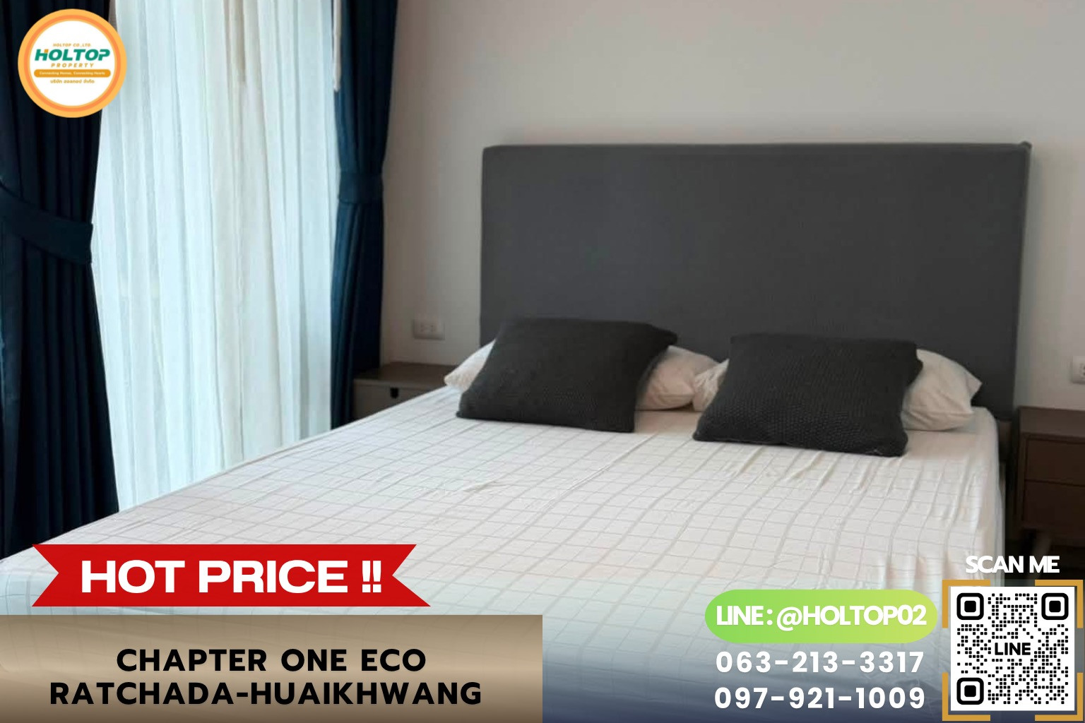 #R10737 Condo for rent Chapter One Eco Ratchada-HuaiKhwang.