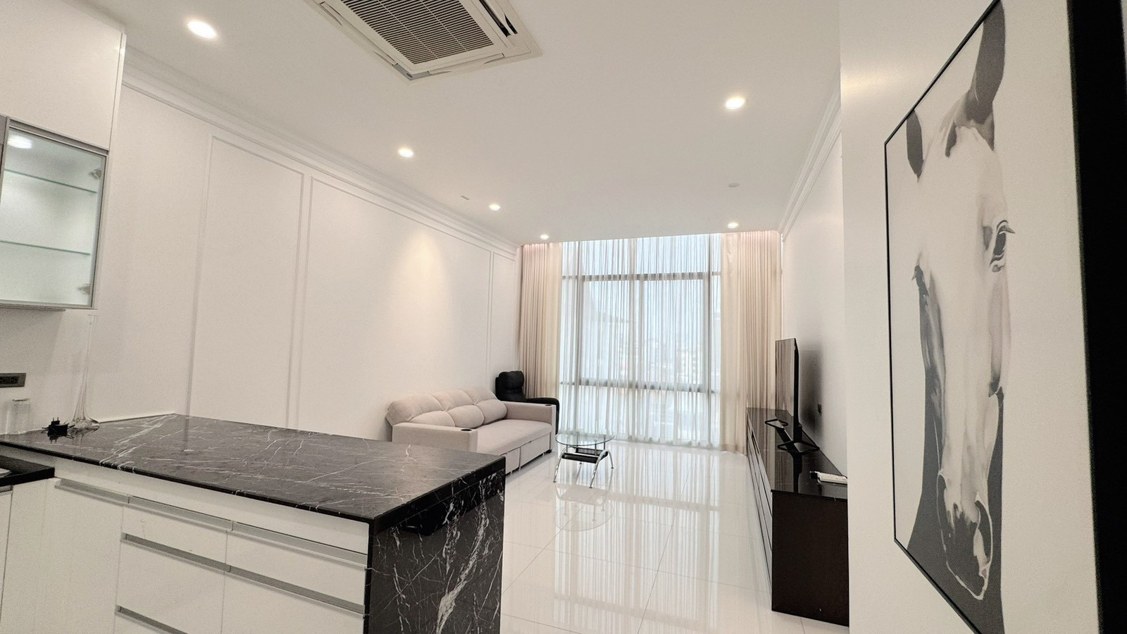 RENT !! Condo Amanta Ratchada, MRT Thailand Cultural Centre, 2 Beds, Tower 1, Fl. 7, Area 85sq.m., Rent 35,000 Baht (Pool view) – รูปที่ 2