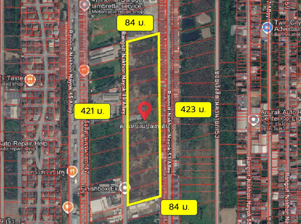ขาย ที่ดิน ผังสีชมพู ซอย รังสิต-นครนายก 49 ขนาด 21 ไร่ ใกล้ถ.รังสิต-นครนายก แค่ 650 ม. – รูปที่ 2