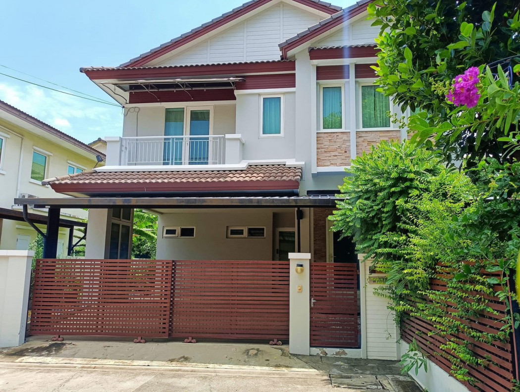 ขายบ้านเดี่ยว 2 ชั้น มัณฑนา-บางนา กม.13 พร้อมเฟอร์  ใกล้ตลาดกิ่งแก้ว ขนาด 61 ตรว