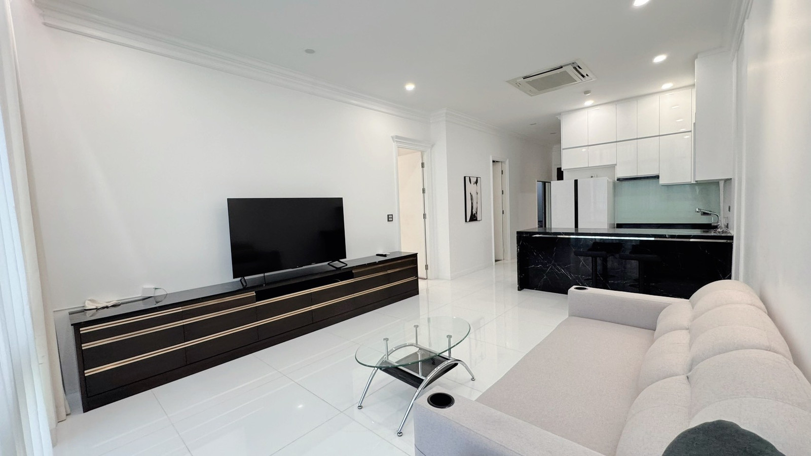 RENT !! Condo Amanta Ratchada, MRT Thailand Cultural Centre, 2 Beds, Tower 1, Fl. 7, Area 85sq.m., Rent 35,000 Baht (Pool view) – รูปที่ 3