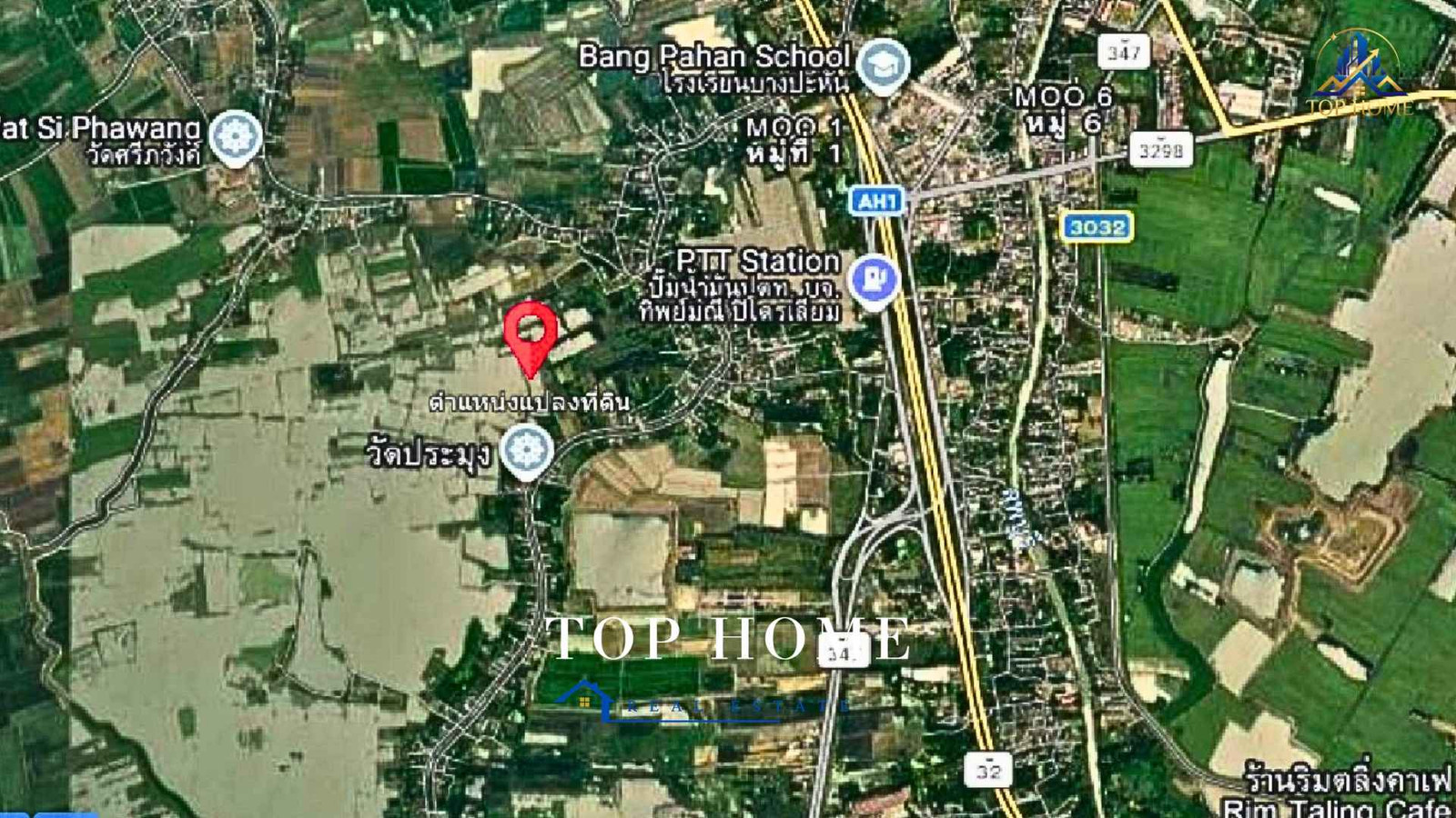 🔥 Selling cheap! Large plot of land over 7 rai • Area 7 rai 3 ngan 56 sq m. • Total area 3,156 sq m. Bang Pahan, Ayutthaya 🔥 💰 Special price only 990,000 baht! – รูปที่ 3