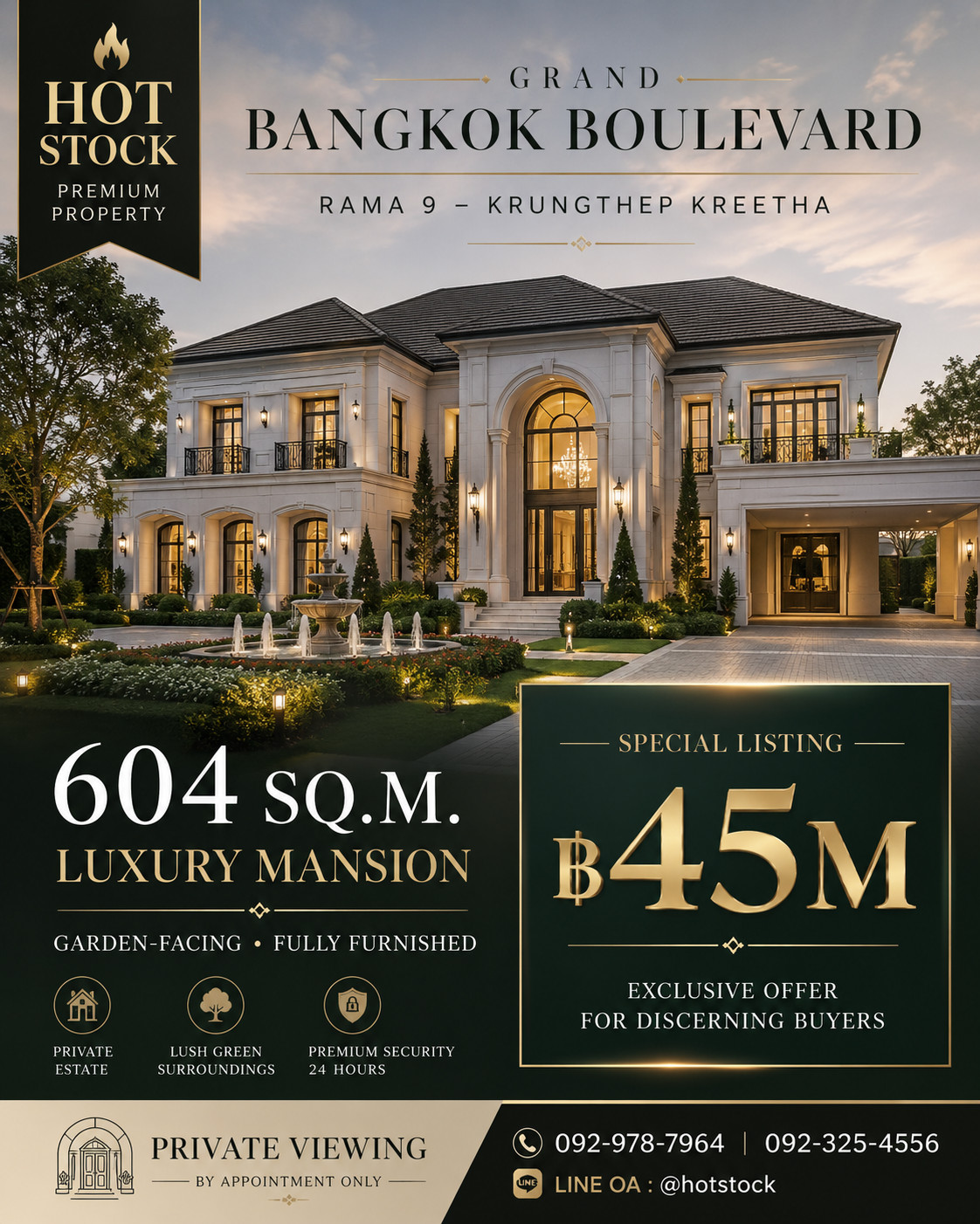 Grand Bangkok Boulevard 604 sq m. Luxury house ready to move in, price 45 million baht, 5 bedrooms, 6 bathrooms, ready to move in. Special Listing ฿45M Grand Bangkok Boulevard 604 sq m. Luxury house ready to move in, price 45 million baht, 5 bedrooms, 6 bathrooms, ready to move in. Special Listing ฿45M