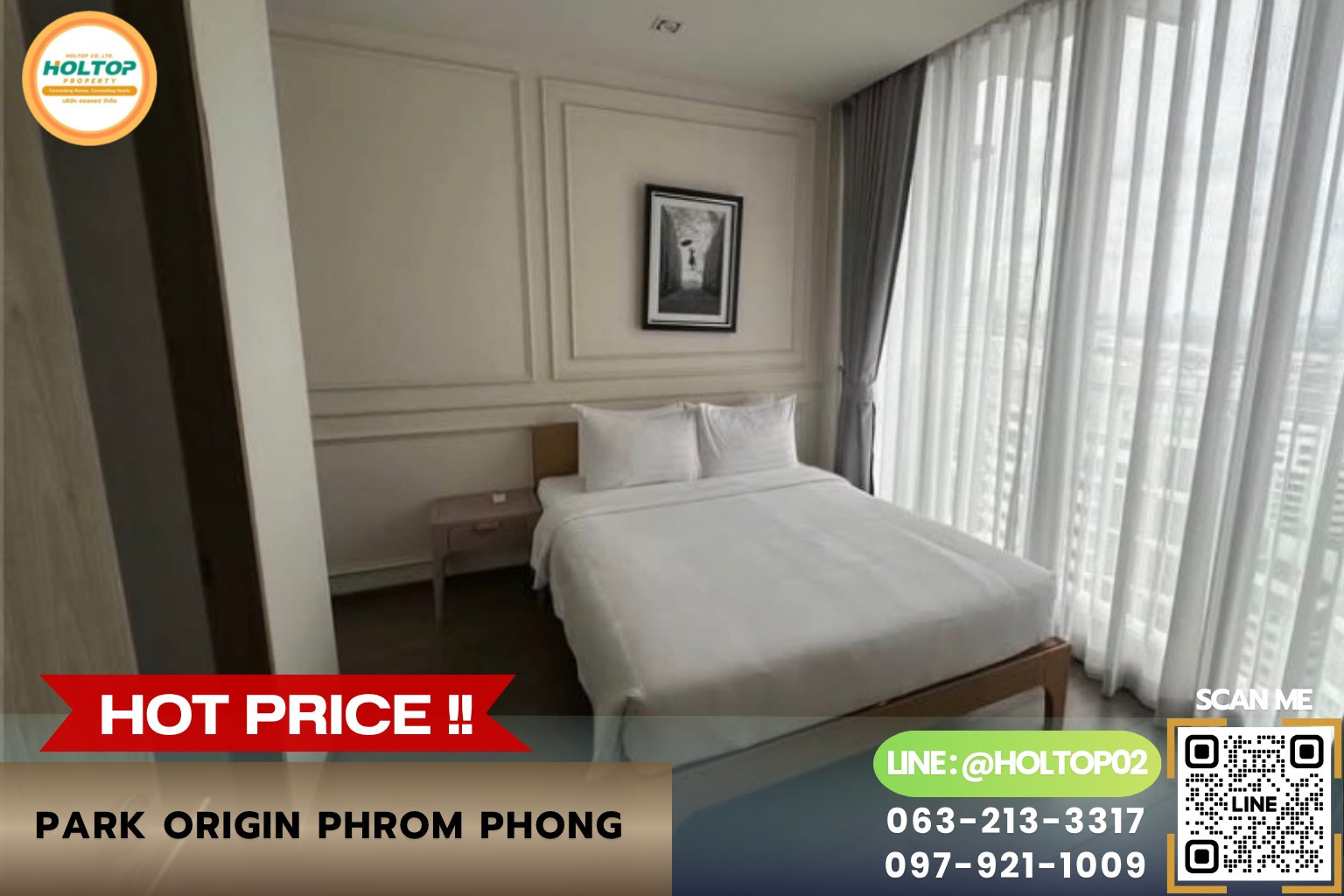#R10786 ให้เช่าคอนโด Park Origin Phrom Phong