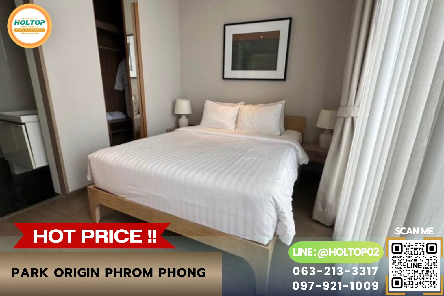 #R10785 ให้เช่าคอนโด Park Origin Phrom Phong