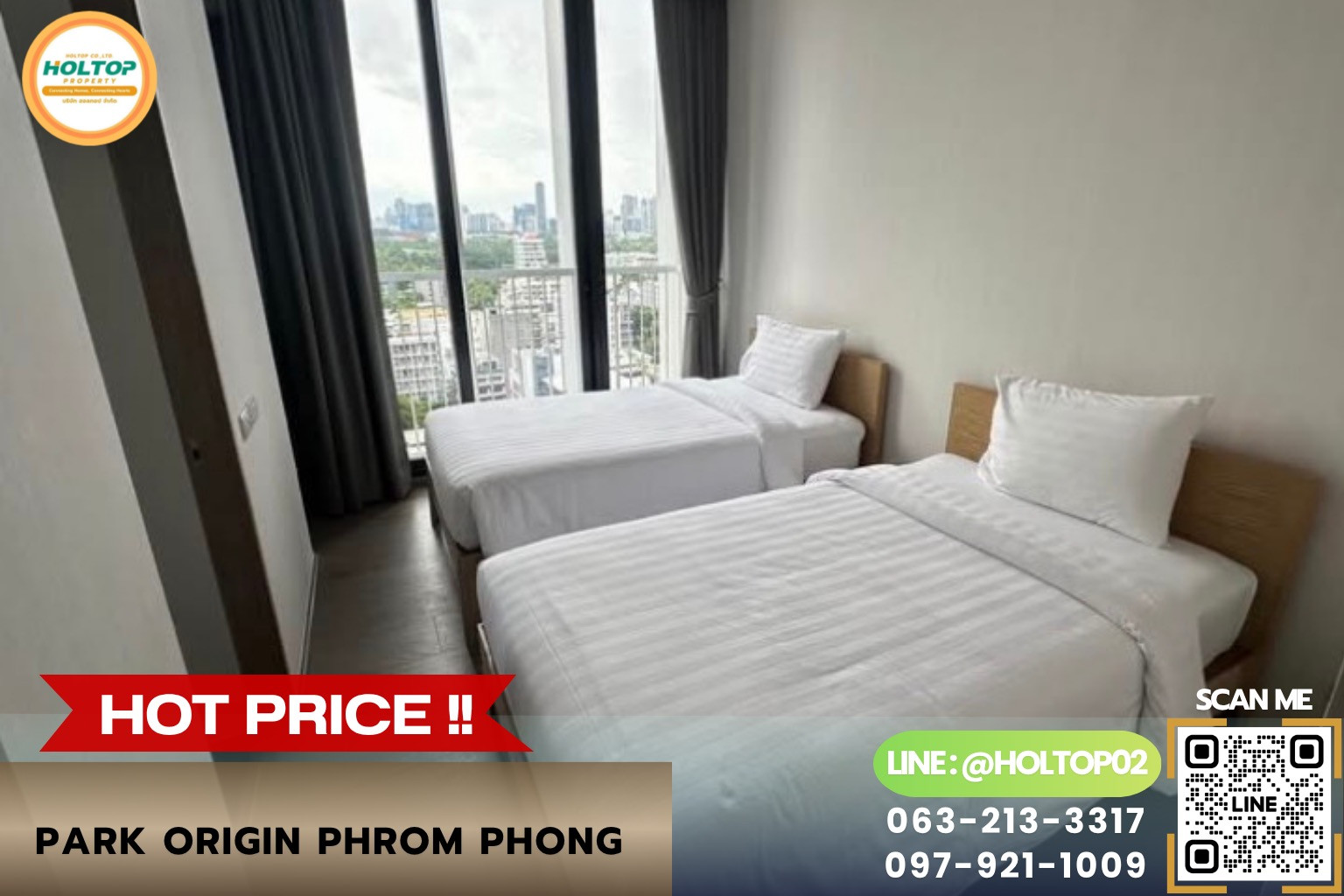 #R10764 ให้เช่าคอนโด Park Origin Phrom Phong 