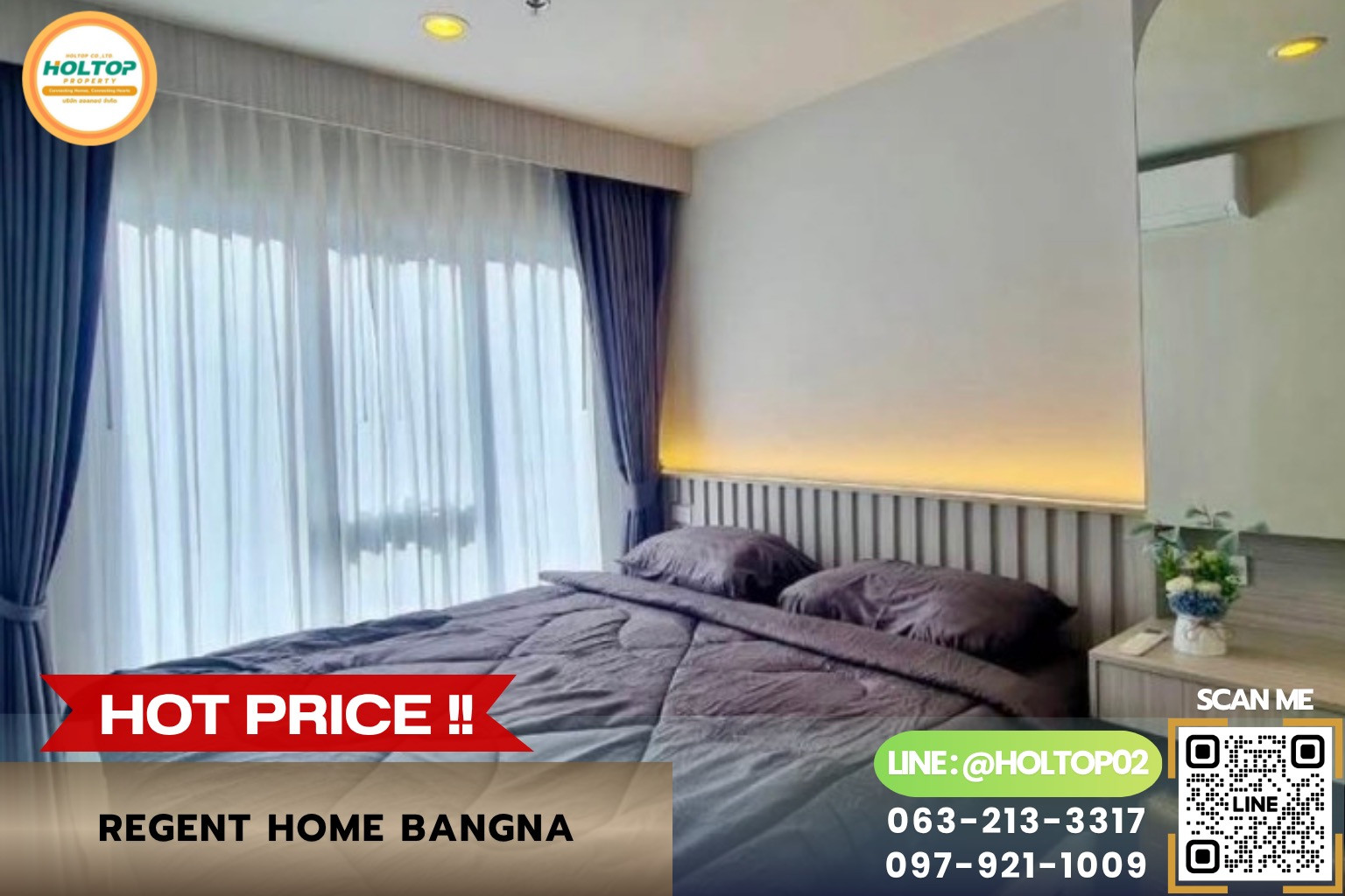 #R10754 ให้เช่าคอนโด Regent Home Bangna