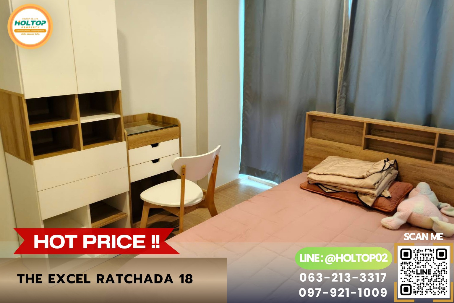 #R10767 ให้เช่าคอนโด The Excel Ratchada 18