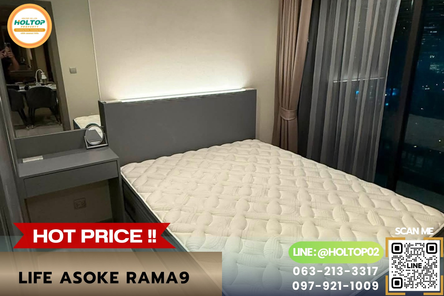 #L1139 ให้เช่าคอนโด Life Asoke Rama9