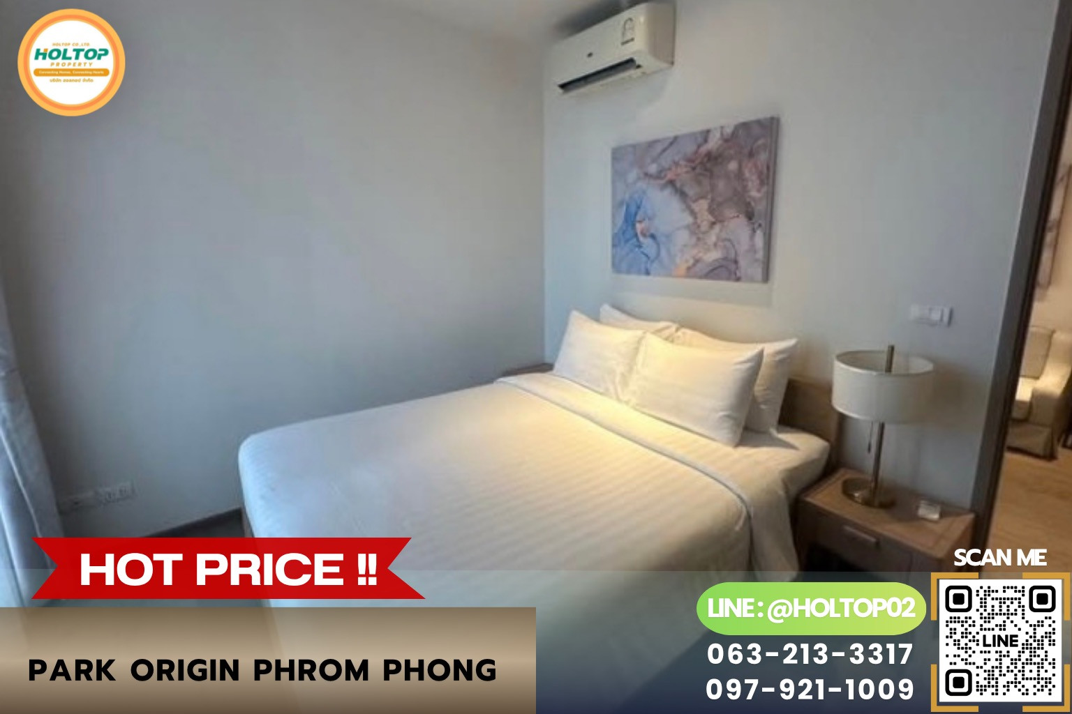 #R10763 ให้เช่าคอนโด Park Origin Phrom Phong