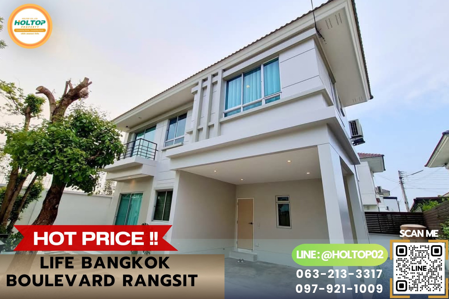 #L1162 House for rent Life Bangkok Boulevard Rangsit.