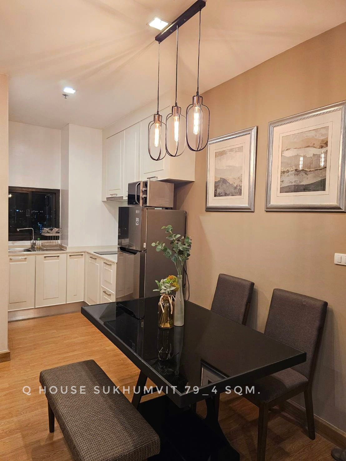 🎉🎉พร้อมเช่า ยูนิตมุม ทิศเหนือ วิวโล่ง 2 ห้องนอน ที่ Q House สุขุมวิท79 ใกล้บีทีเอสอ่อนนุช – รูปที่ 4