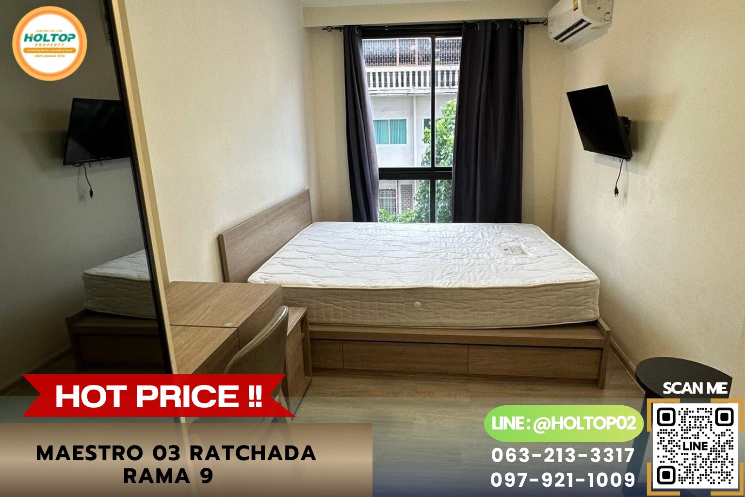 #R10776 ให้เช่าคอนโด Maestro 03 Ratchada-Rama 9