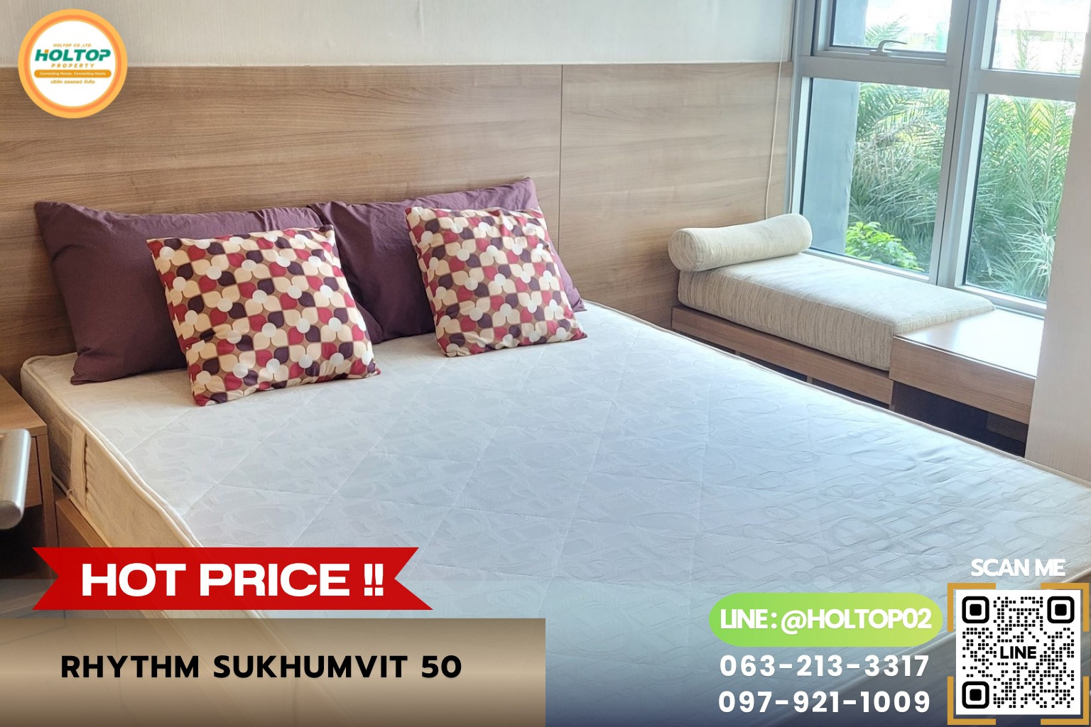 #R10780 ให้เช่าคอนโด Rhythm Sukhumvit 50