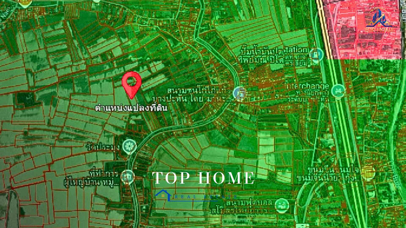 🔥 Selling cheap! Large plot of land over 7 rai • Area 7 rai 3 ngan 56 sq m. • Total area 3,156 sq m. Bang Pahan, Ayutthaya 🔥 💰 Special price only 990,000 baht! – รูปที่ 4