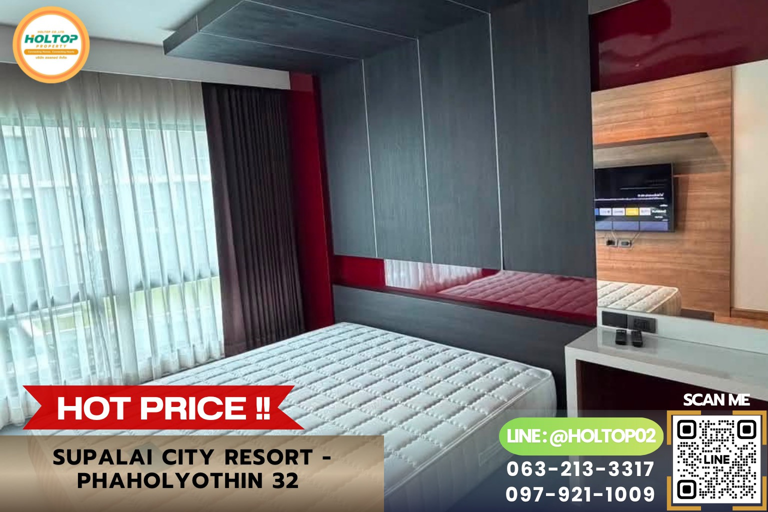 #R10766 Condo for rent Supalai City Resort - Phaholyothin 32