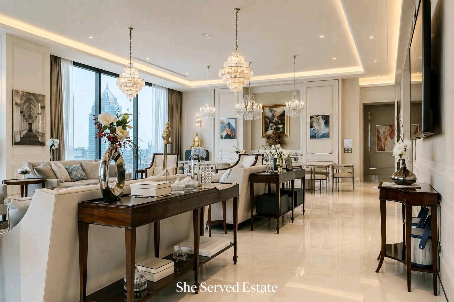 For Sale ◈ The Residences at Sindhorn Kempinski Bangkok ◈ Luxury Penthouse | 540 Sq.M. Ultra Luxury Residence | 4 Bedrooms | 4.5 Bathrooms I with Exceptional Privacy Prime Sindhorn Village Address