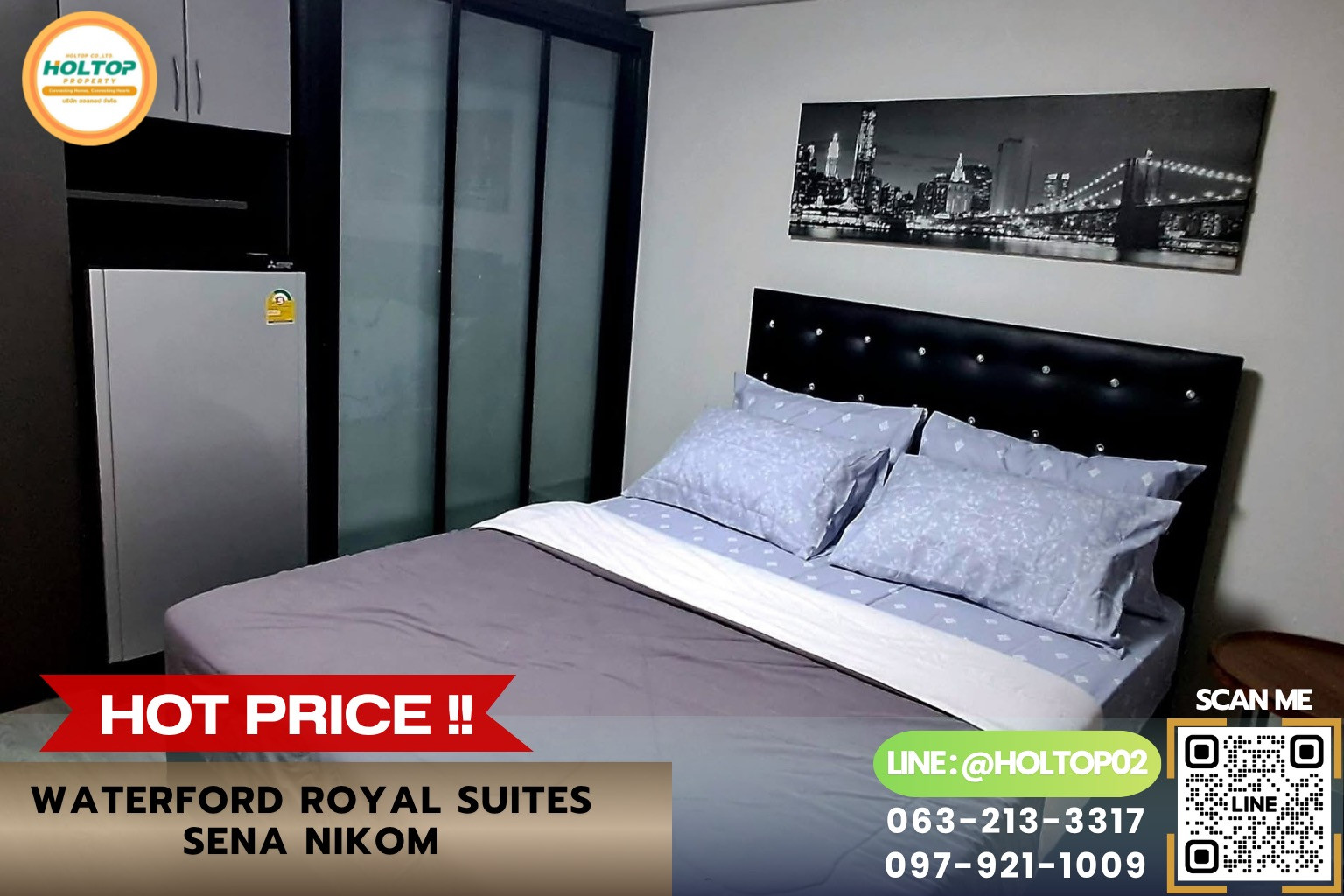 #R10779 Condo for rent Waterford Royal Suites Sena Nikom.