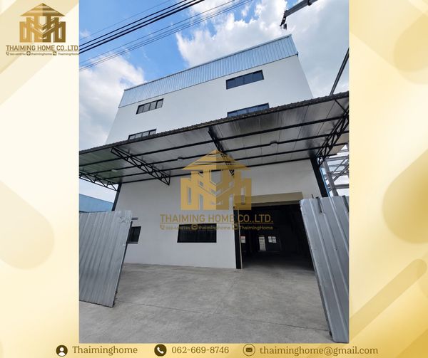 ให้เช่าโกดังใหม่ กิ่งแก้ว 770 ตรม. ใกล้สนามบินสุวรรณภูมิ รถเทรลเลอร์เข้าได้ (TW8-27326)