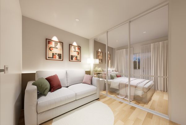 Installments are cheaper than renting, starting at only 4,xxx baht, Lumpini Mega City Bangna Condo.